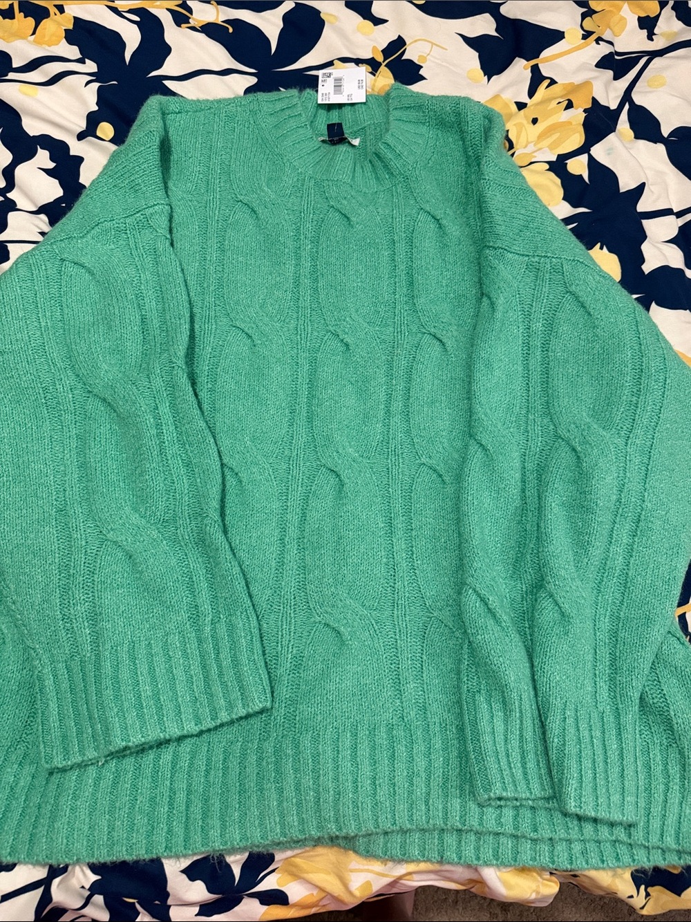American Eagle Outfitters Seafoam Green Ribbed Crewneck Sweater